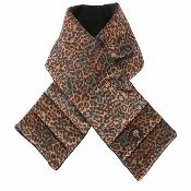 Echarpe tendance léopard doublé polaire - FAUVE Camel
