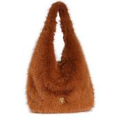Grand sac effet fourrure tendance - PELLI Fauve