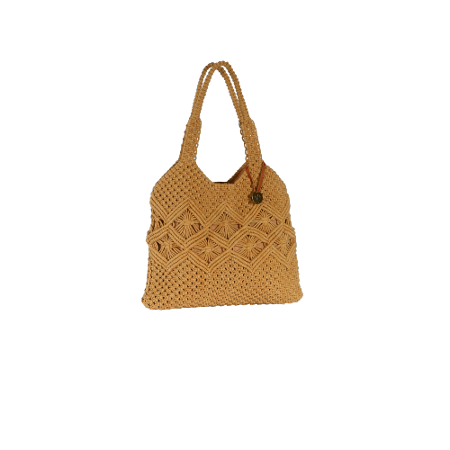 Sac à main porté épaule en corde macramé fait main - DEVOTA Beige