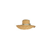 Chapeau bord long tendance ajustable tressé en raphia  - CAPARIS Kaki